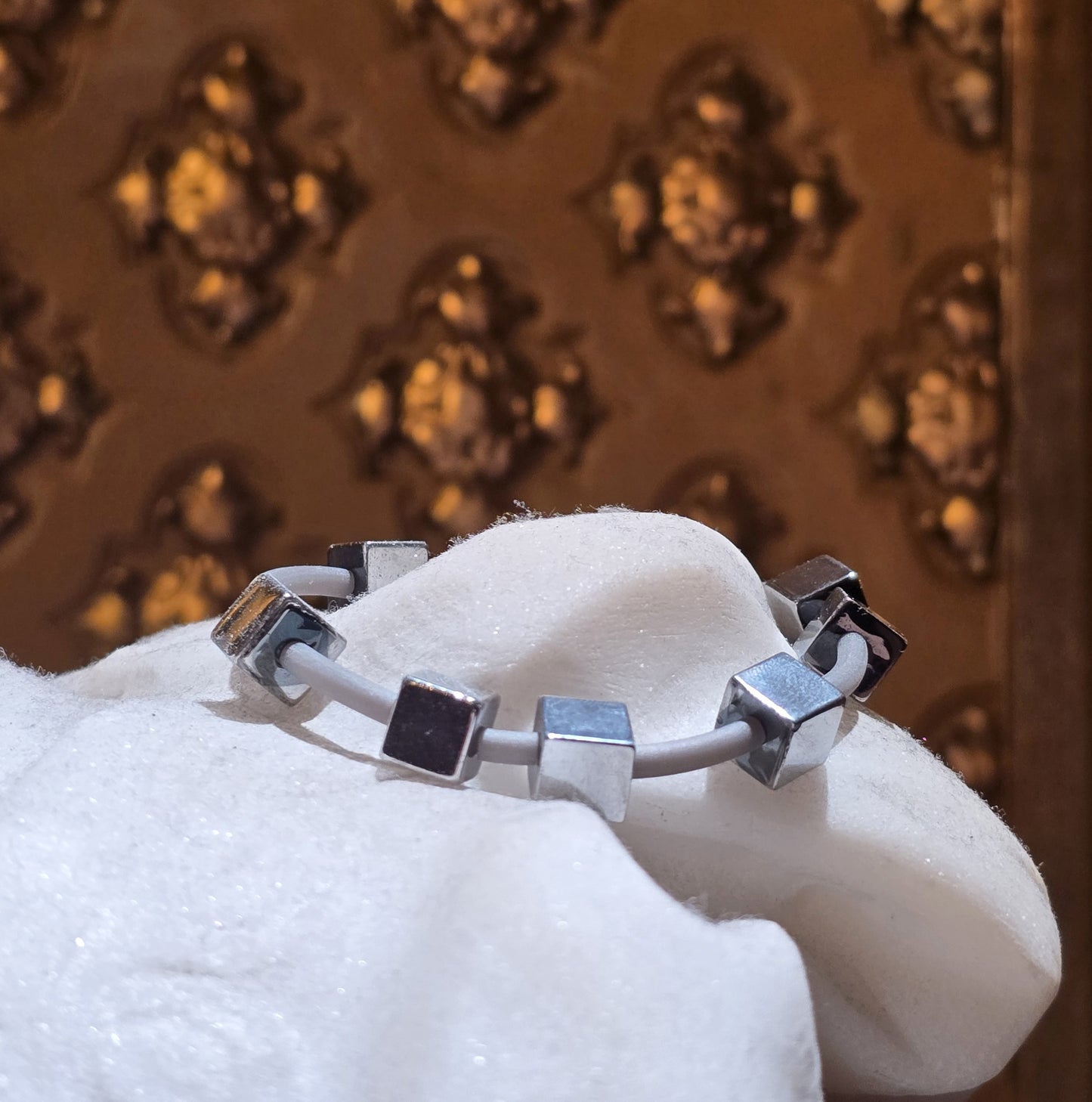 Armband Hematitkub