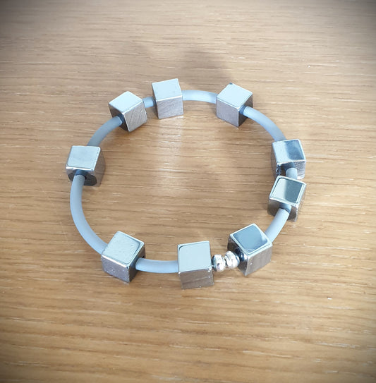 Armband Hematitkub