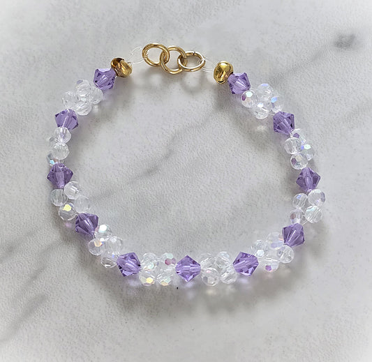 Armband Violpärla