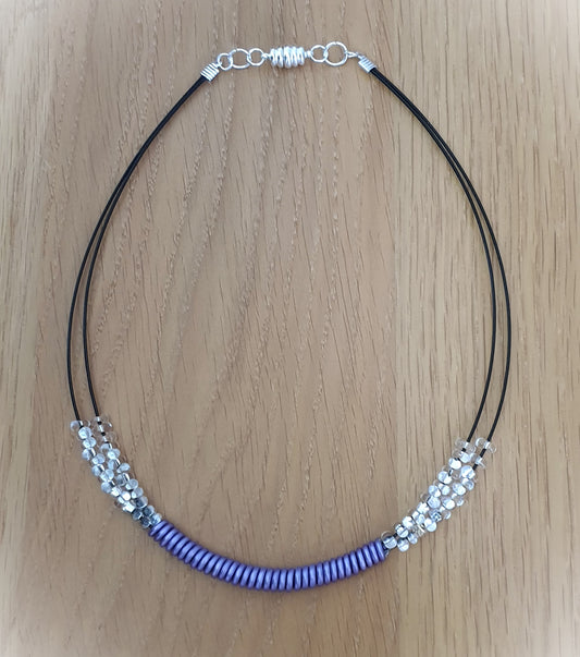 Halsband Lila Spiral