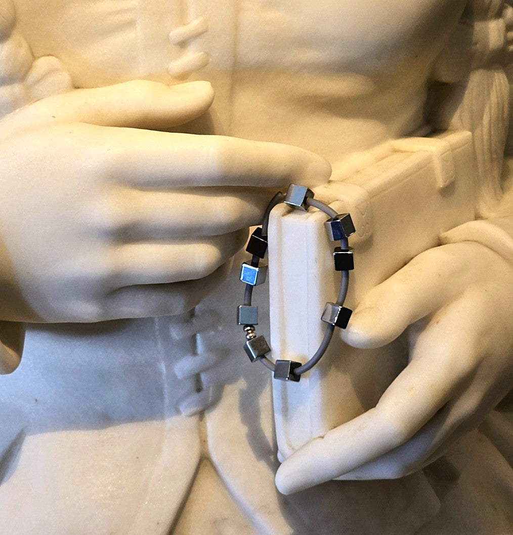 Armband Hematitkub